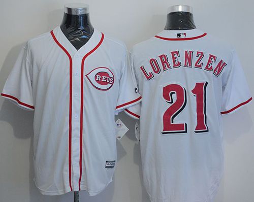 Reds #21 Michael Lorenzen White New Cool Base Stitched MLB Jersey